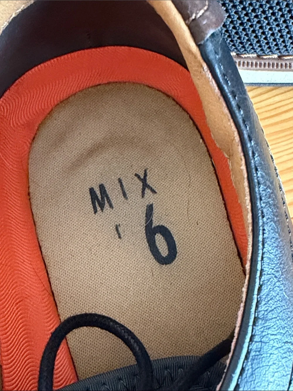 Mix No. 6 Black Mesh & Brown Accent Derby Oxfords